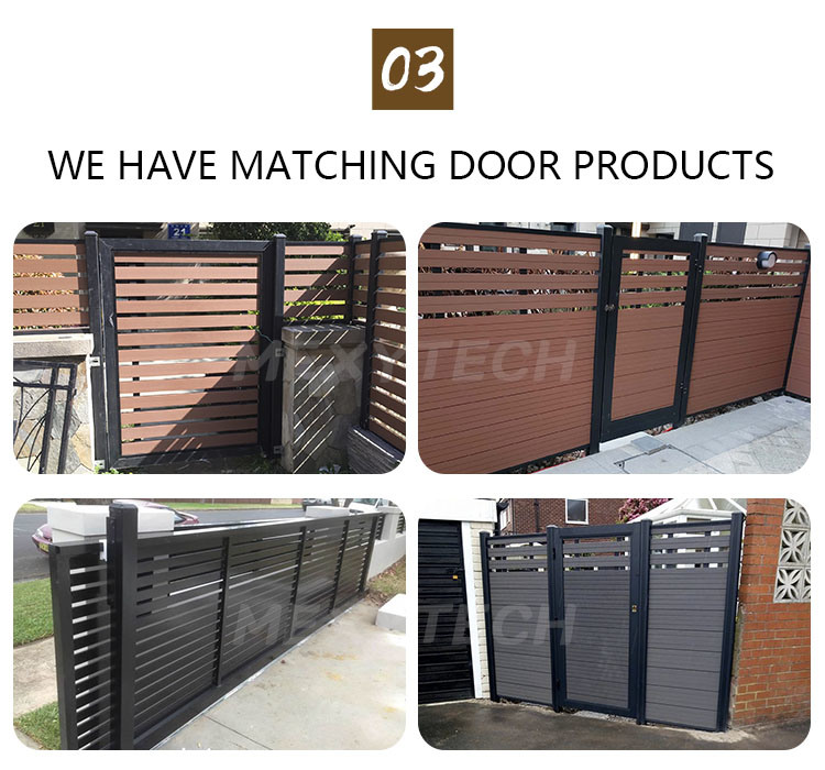 Mexytech Outdoor Using Wooden Plastic WPC Fence Panels Composite Fencing
