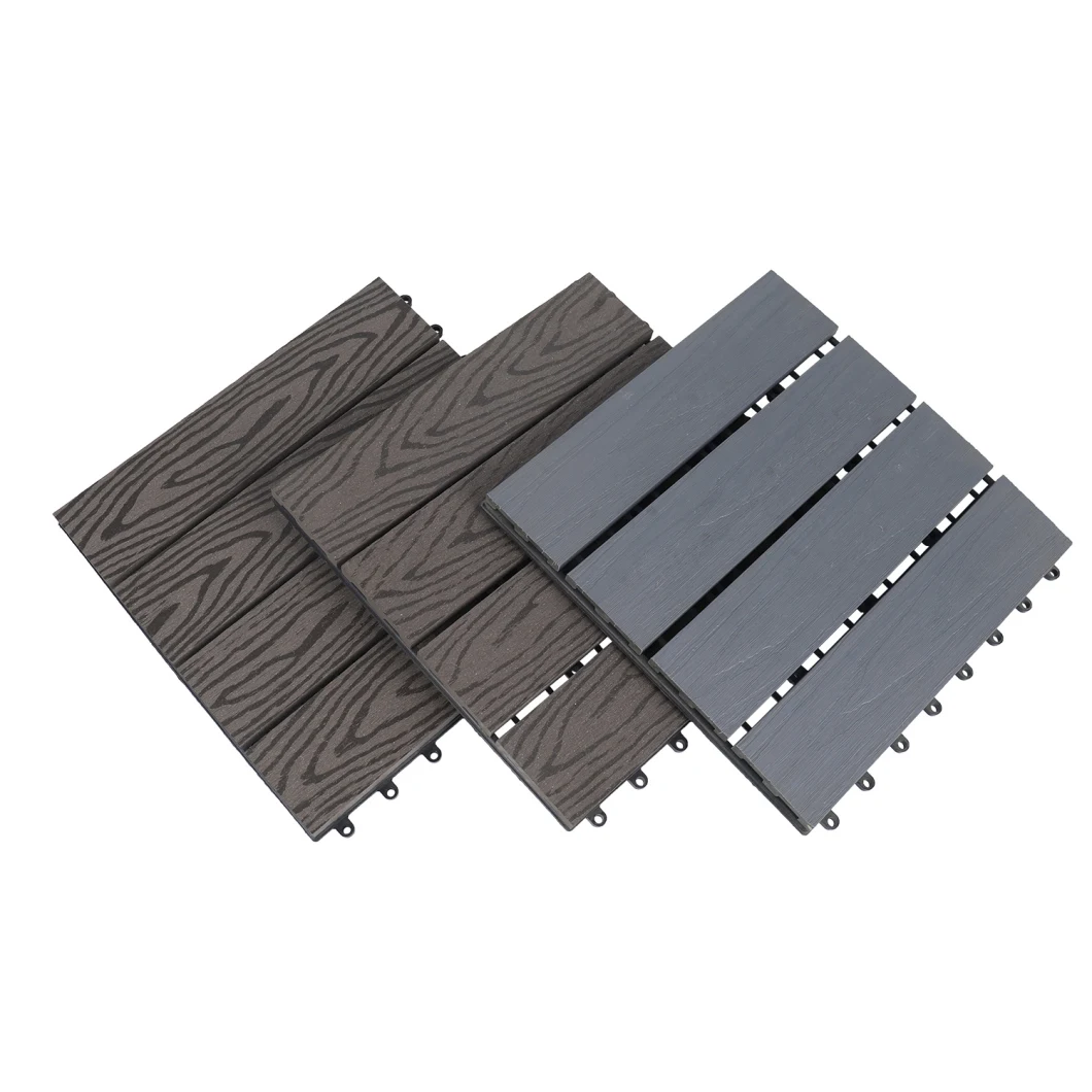Wood Composite Interlocking Decking Tile 12