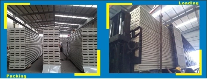 Construction material acoustic wall and roof material PU sandwich panel