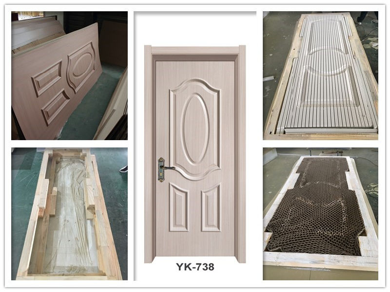 Waterproof WPC Panel Doors with Frames for Interior