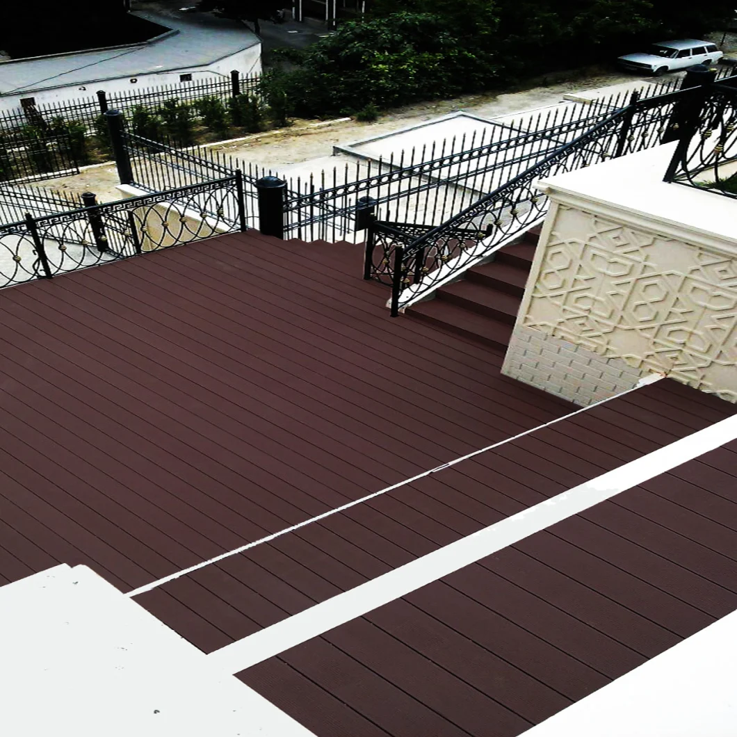 UV Protection Outdoor Water Resistant Hollow WPC Decking Composite Board