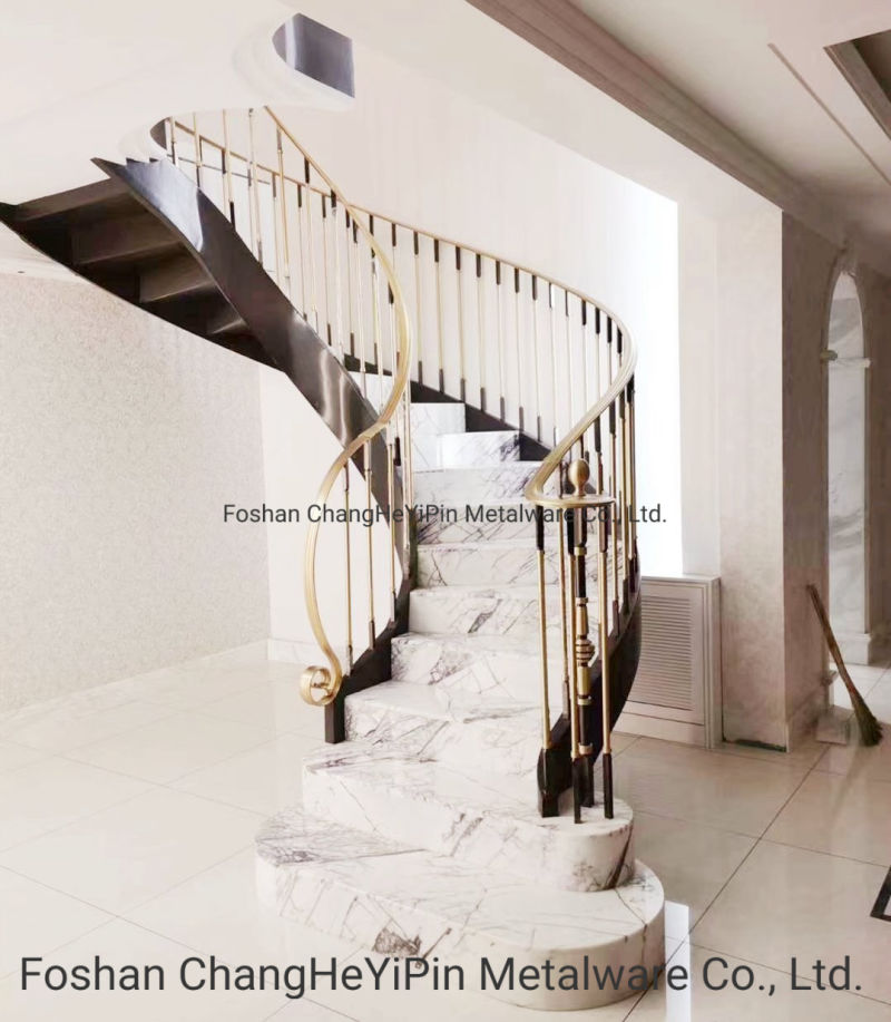 Customized Stainless Steel Bronze Gold Luxury Stair Railing for Indoor