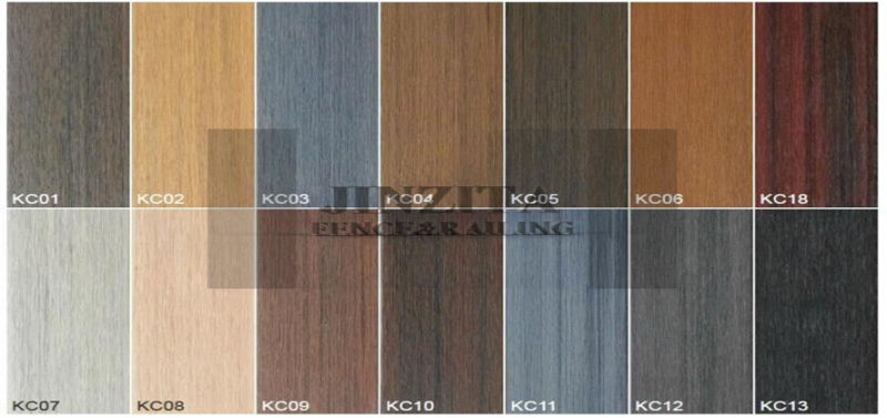 Aluminum Post Fence Wood Plastic Composite WPC Fence Co-Extrusion Privacy Screen WPC Fence