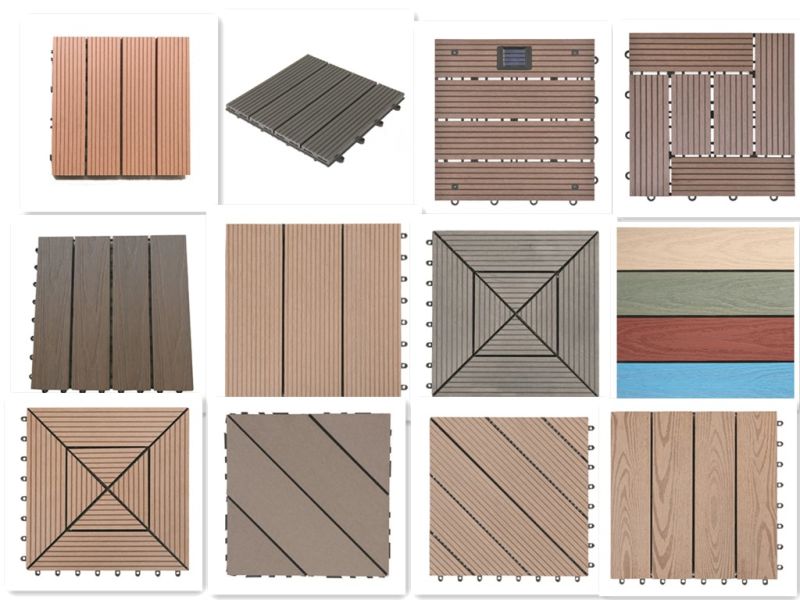 Hot Sale a Class Fire Rated Online Embossing Exterior WPC Decking Tile