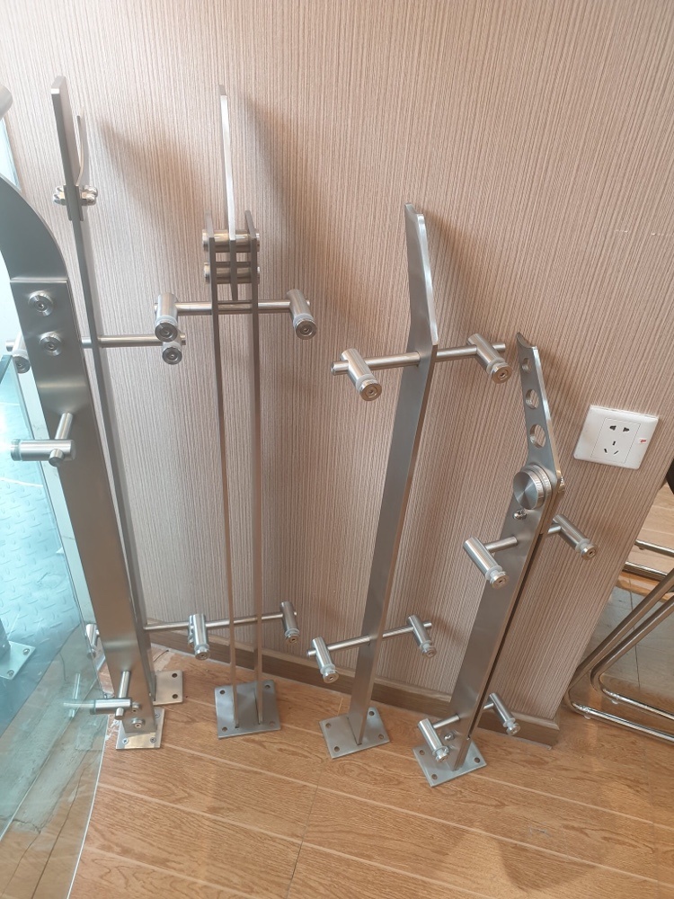 Premade Handrail Indoor Stair Railings Glass Stair Railing