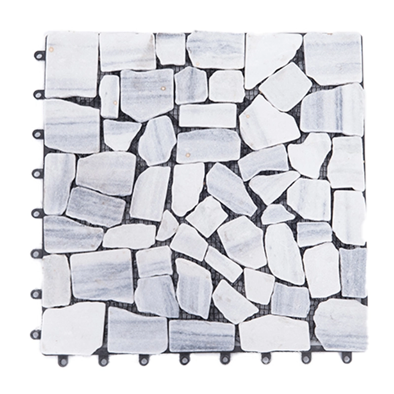 Stone Interlocking Outdoor WPC Decking DIY Tile Stone Clip Floor Tile