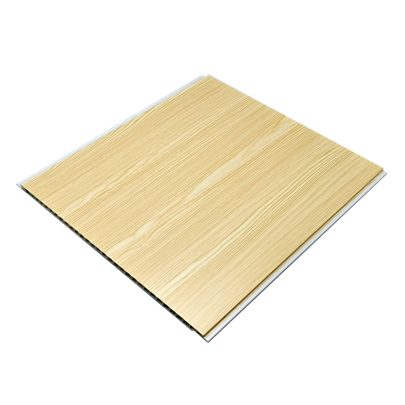 Ceiling 25cm Width Laminated Wooden Design Groove PVC Wall Panel