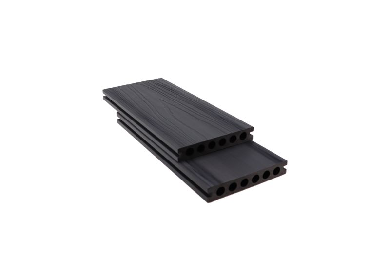 High Quality Black 3D Deep Embossed WPC Decking Poland