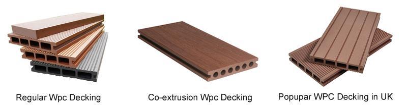 Natural Color WPC Deck Flooring Plastic Composite WPC Decking Floor