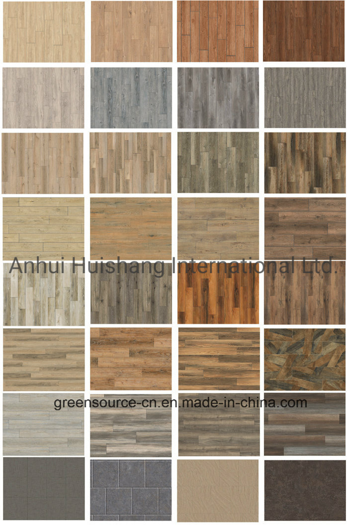 Various Wood Grain Flooring Tiles in PVC Material