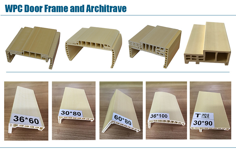 Waterproof WPC Panel Doors with Frames for Interior