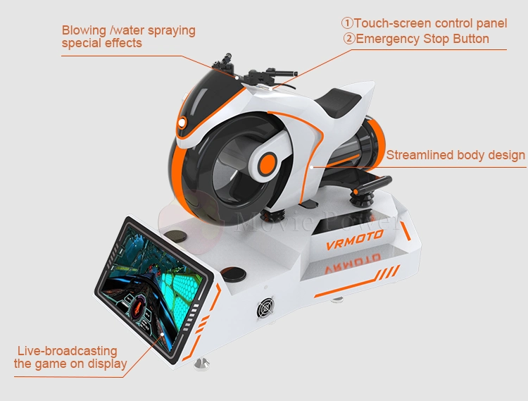 Game Center Virtual Reality Equipment Vr Motion Motorcycle Racing Simulator