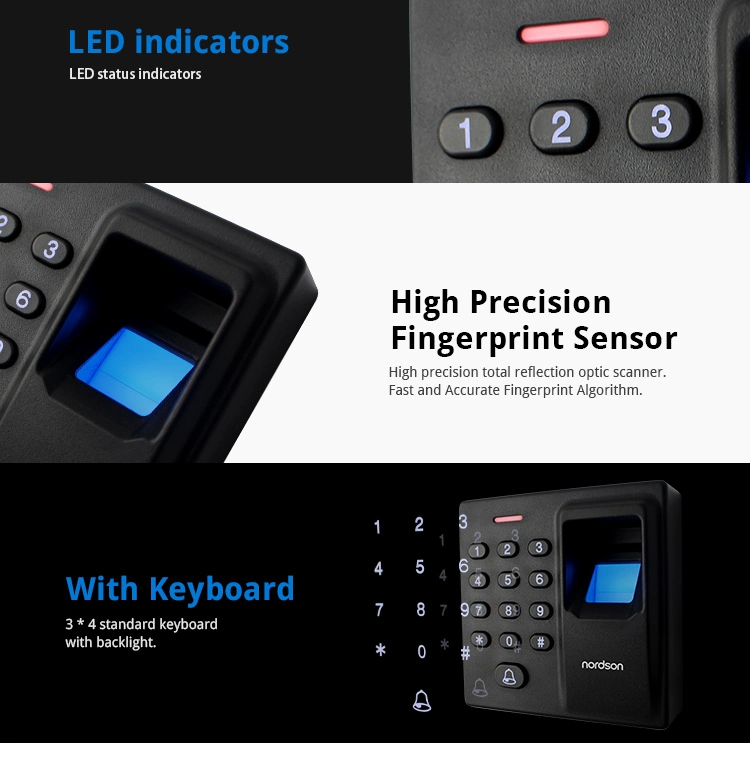 Standalone Biometric Reader F20 Biometric Fingerprint Access Control with Weigand 26/34