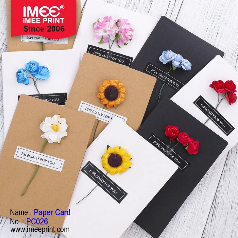 Imee New Korean Hot Gold Bouquet Greeting Card Express Message Love Square Fold Card