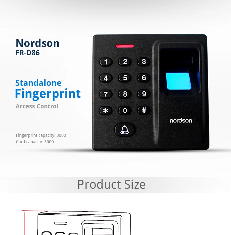 Standalone Biometric Reader Biometric Access Control with Weigand 26/34