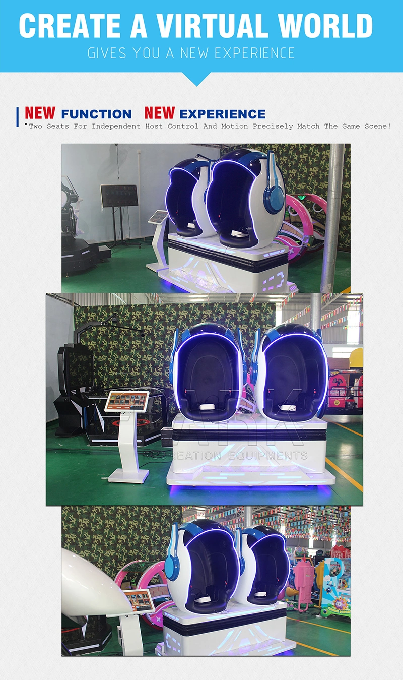 9DVR Eggs 2 Seats Virtual Reality Simulation Rides Mall 9d Egg Vr Cinema Chair 2 Seats Virtual Reality Simulator
