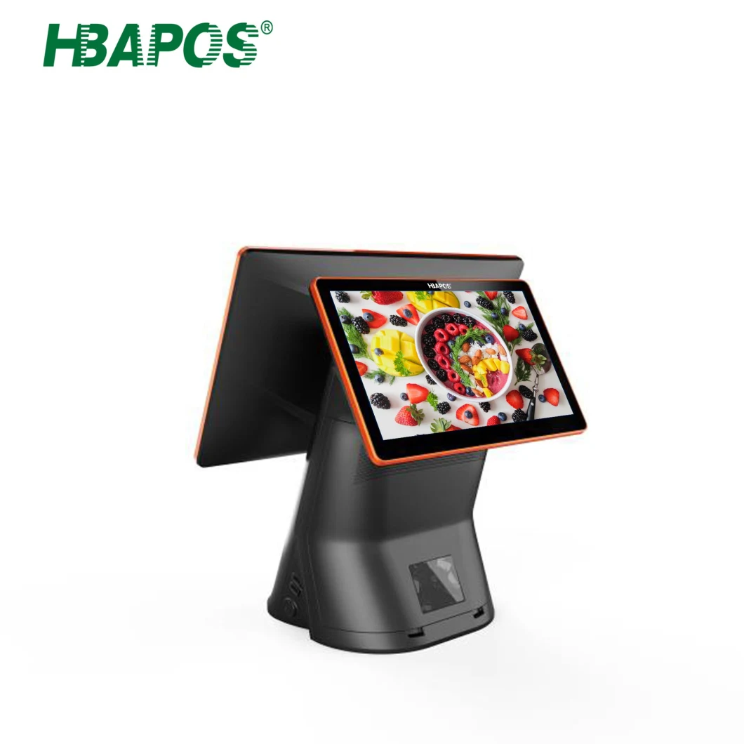 New Design 15.6 Inch Top Quality Supermarket Cash Register Double Machine Electronic Touch POS System