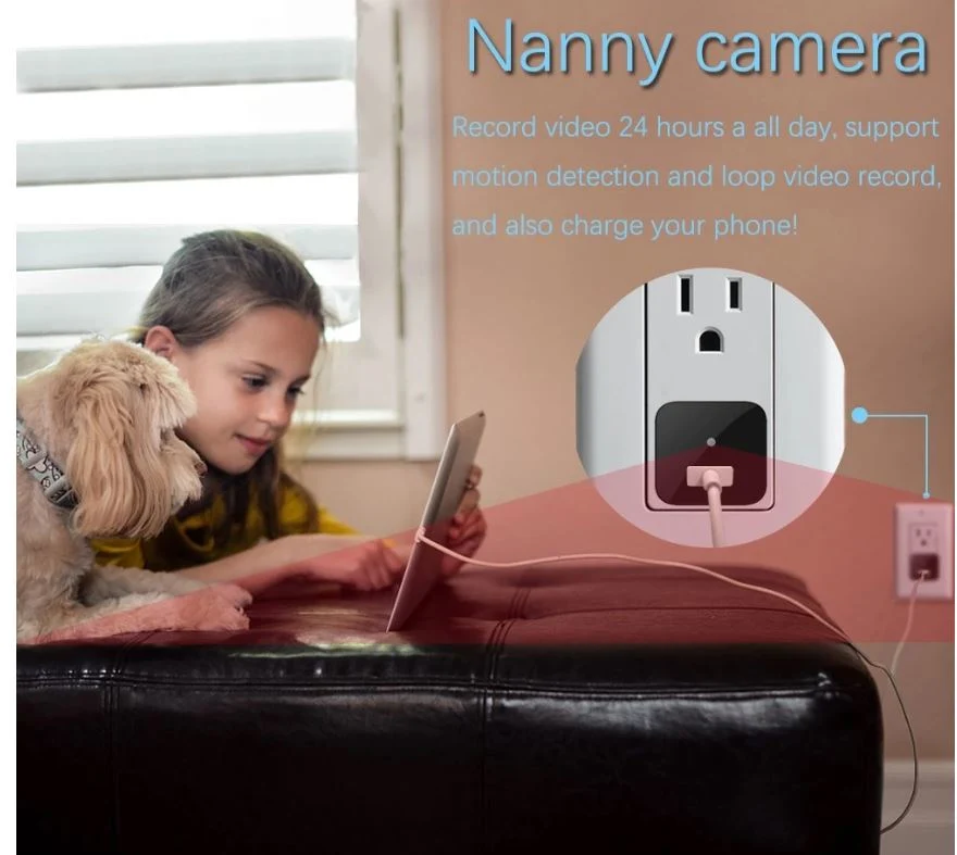 Security Camera Small USB Charger Records 1080P Full HD Video