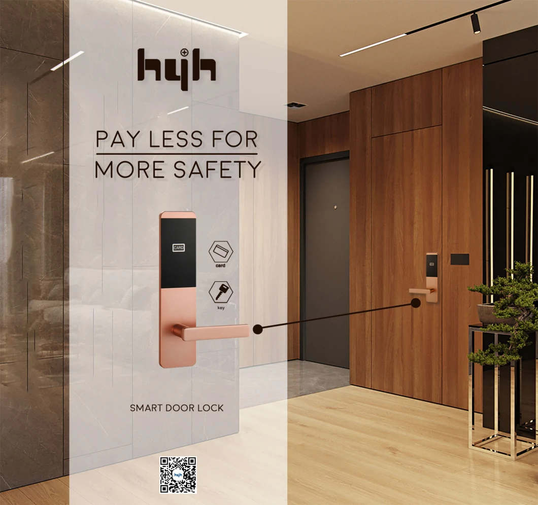 High Quality Hot Selling Aluminium Material Hotel Key Card Digital Door Locks for Project