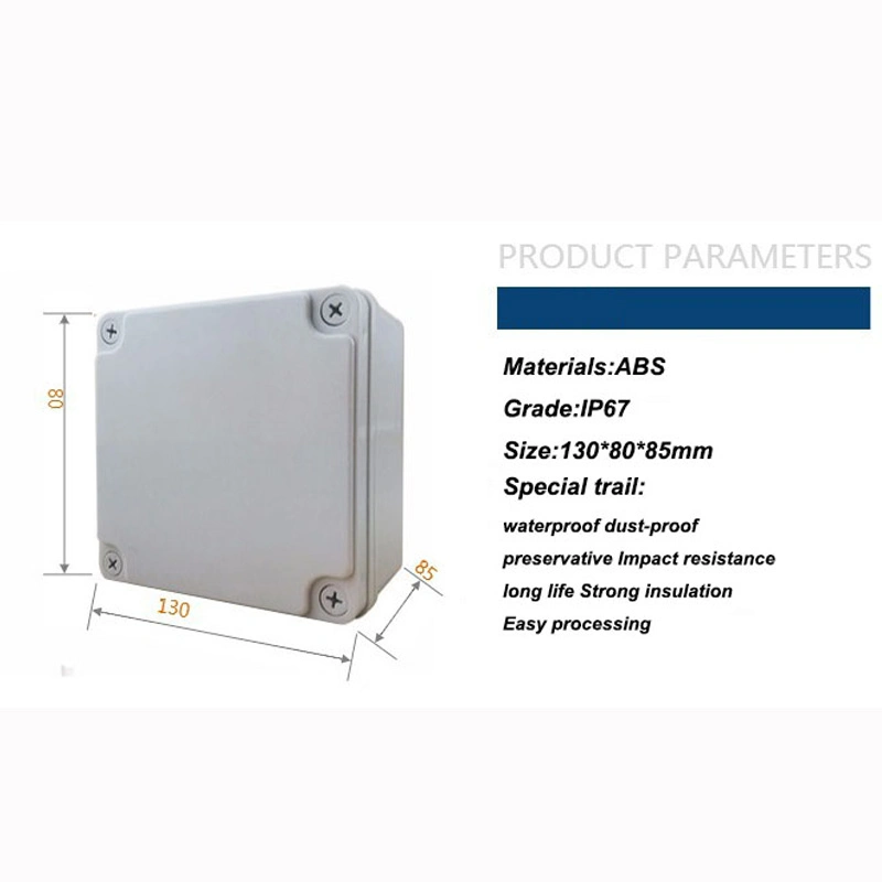 Electronic Outdoor Waterproof Project Enclosure Junction Box IP67 130*80*85