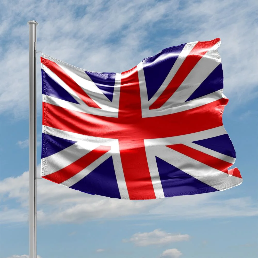 Wholesale Custom Union Jack Flags Banners 100% Polyester Free Sample Directly Delivery