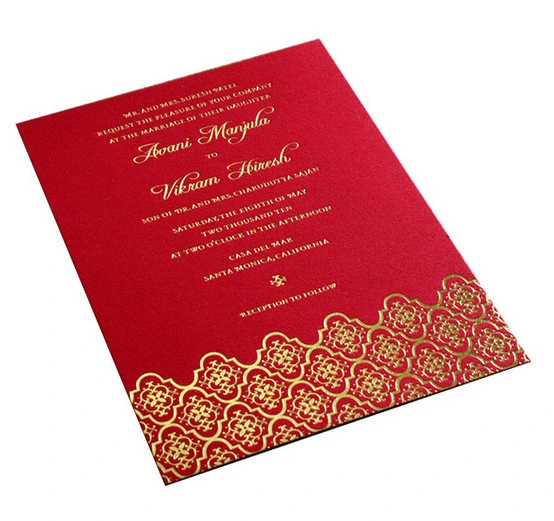 Envelope Wedding Invitation Card Blessing Card Thank You Card with Hot Stamp
