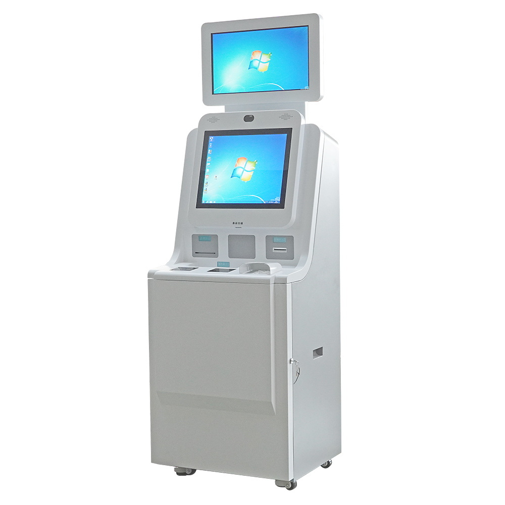 Hospital Dual Touch Screen Payment Kiosk for Patient Check-in Enquiry Registration and Report Printing