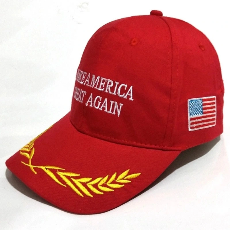 Custom Red Sport Cap Embroidered Hat for Vote Election Hat