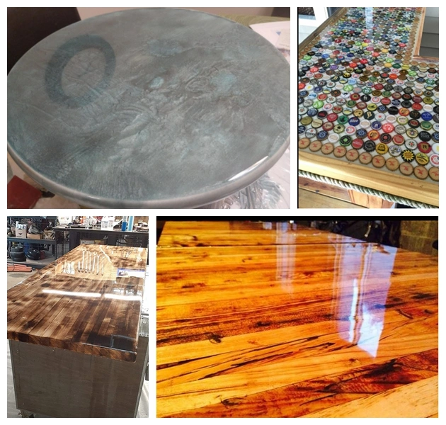 Epoxy Wood Table Top Alida Clear Epoxy Resin Table Top