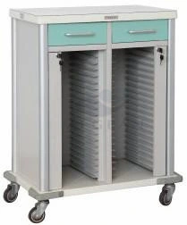 AG-Cht011 Central Locking System Hospital Patient File Medical Records Trolley for Sale