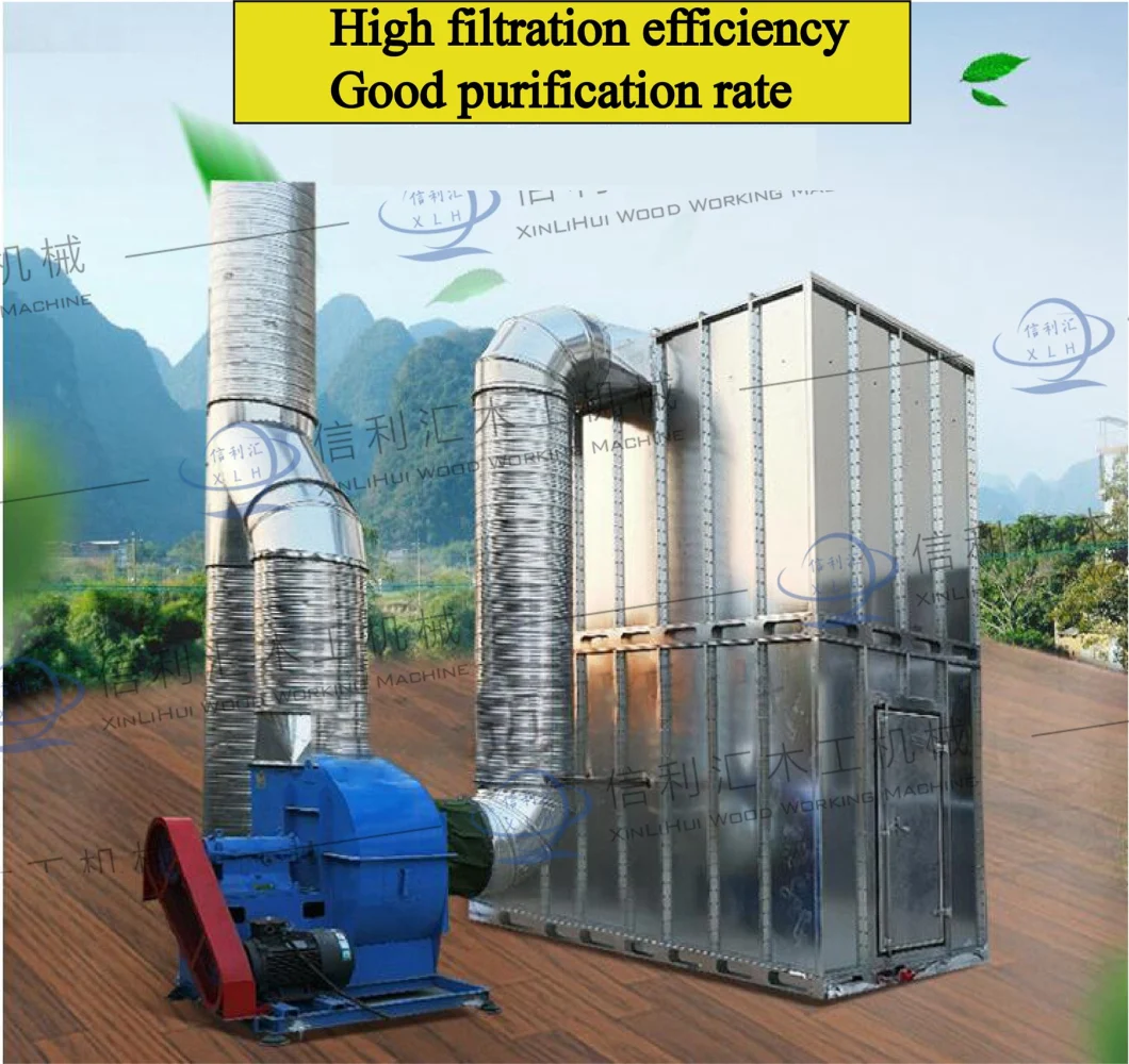 Central Dust Collection System for Timber Work Wood Industrial Central Purification Dust Air Filtration System Dust Collection Dry Grinding System