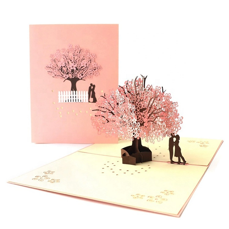 Custom Handmade New Year Card Designs Top Sale Wedding Invitation Card Happy Birthday Cards with Envelope