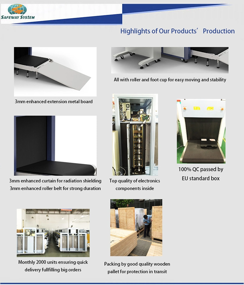 At6040b X Ray Baggage Parcel Inspection System for Military, Government, Commercial Building