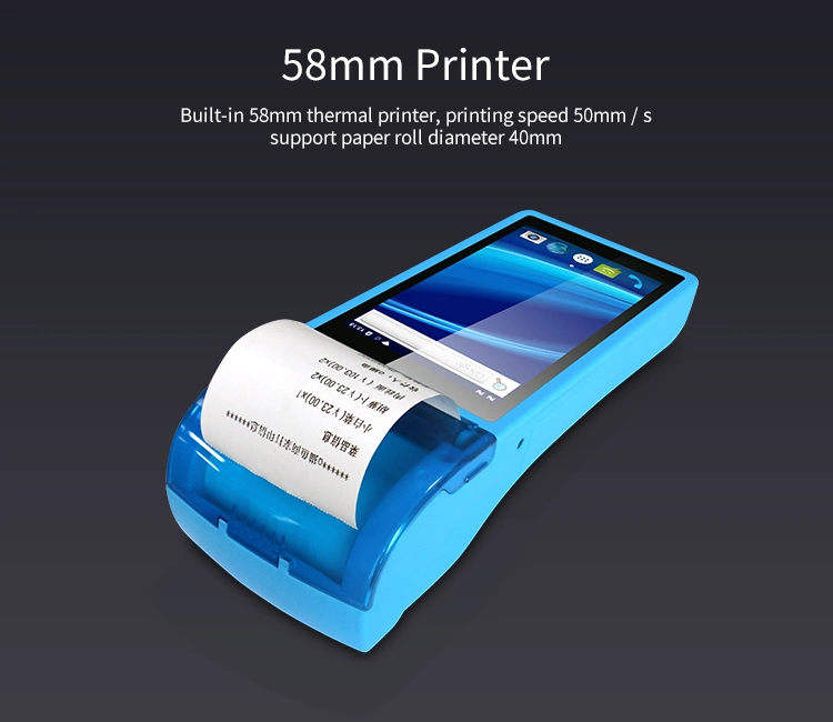 Handheld Android portable POS with 58mm Printer Compatibility with Facil Boleta Print Ballots
