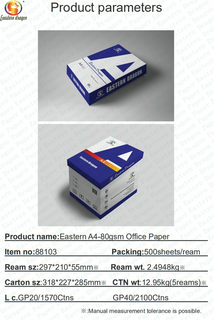Factory Direct Sales Office A4 Paper/A4 Laser Printing Paper