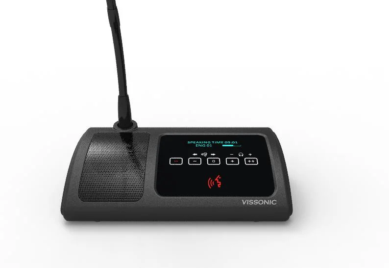 Vissonic Conference Microphone Cat5 Wired Digital Voting Delegate Unit with Channel Selector