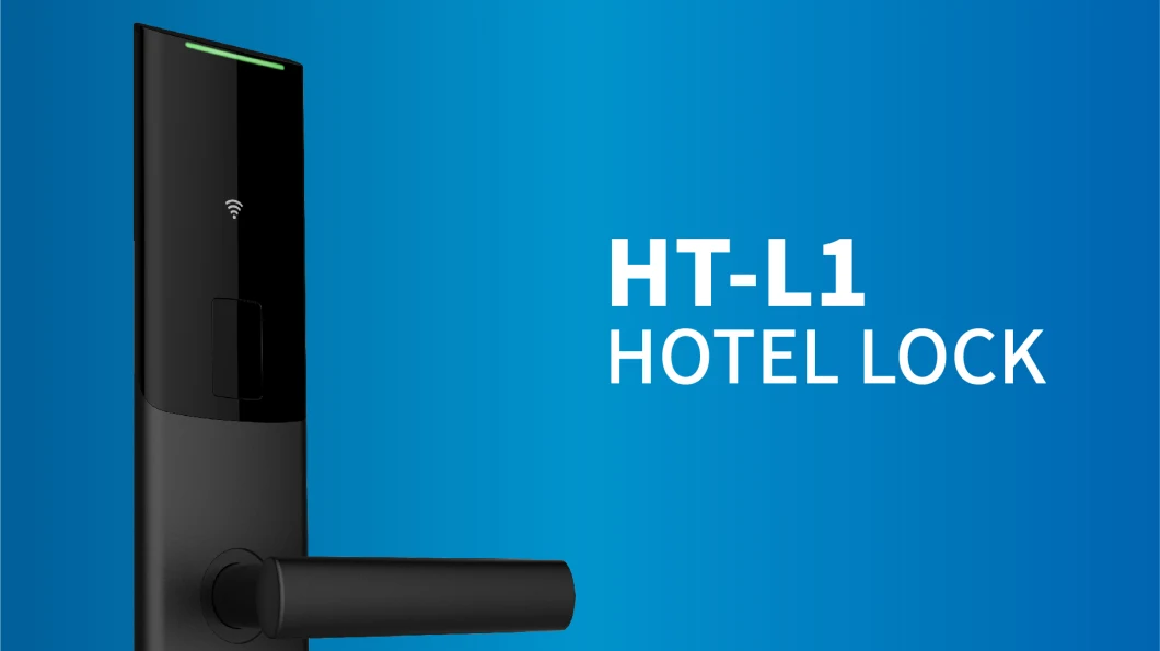Door Handle Lock RF Card Electronic Hotel Door Lock with Encoder and Software