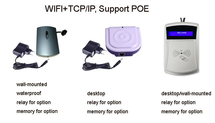 WiFi+TCP Wireless Desktop RFID Card Reader for Attendance System