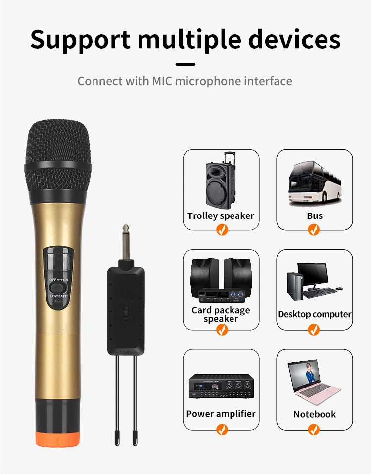 True Diversity Wireless Microphones Outdoor Handheld Wireless Microphone