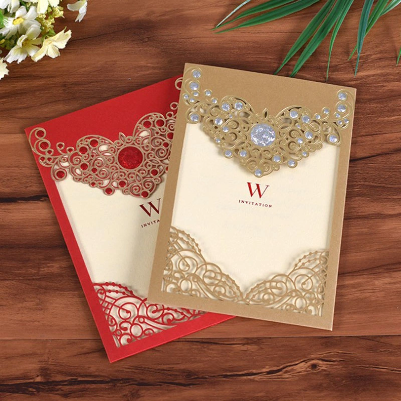 Hollow Laser Cut Wedding Invitation Card Greeting Card with Different Colors