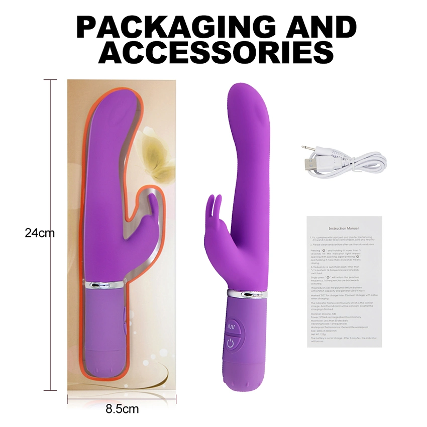 Erotic Toys G-Spot Handheld Massager Silicone Female Masturbation Devices Rabbit Vibrator