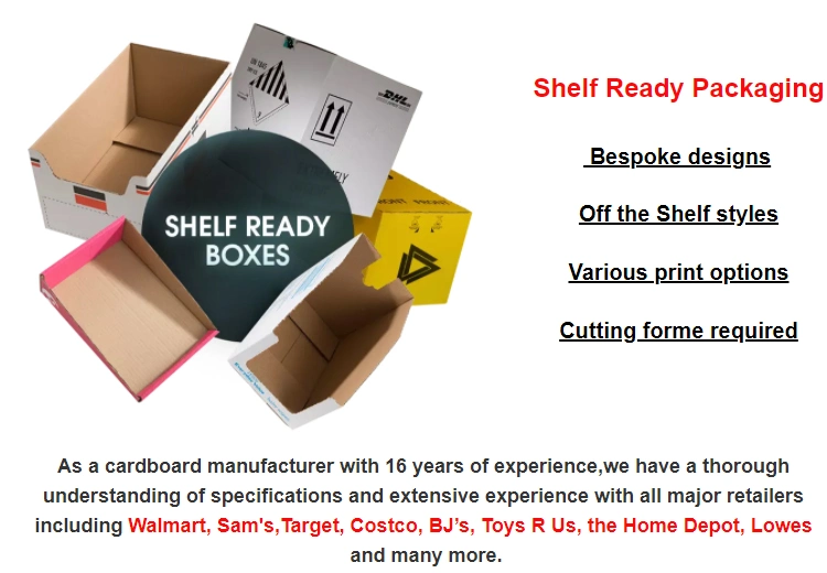 Promotional Pop Shelf Ready Packaging Tear Away Folding PDQ Counter Template Paper Cardboard Display Box