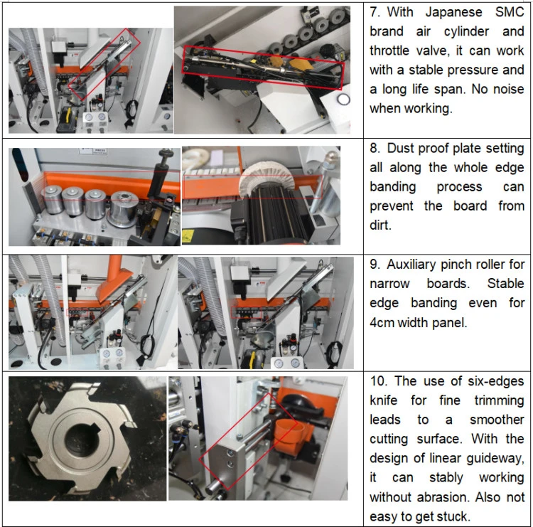 Full-Automatic Edge Banding Machine Edge Bander with 7 Functions