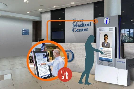 Hospital Sanitary Self Service Patient Check-in and Registration Payment Kiosk