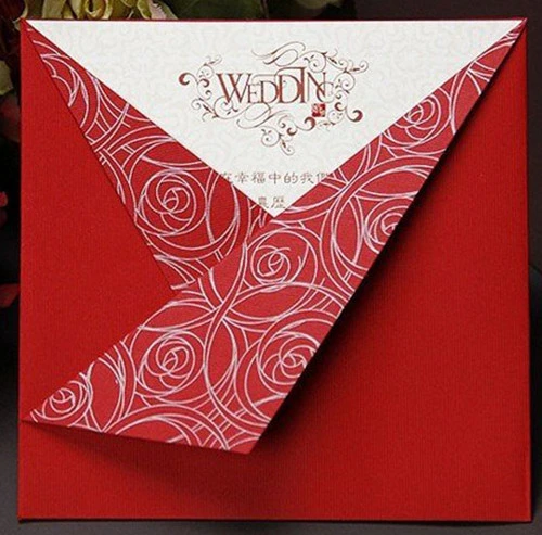 Envelope Wedding Invitation Card Blessing Card Thank You Card with Hot Stamp