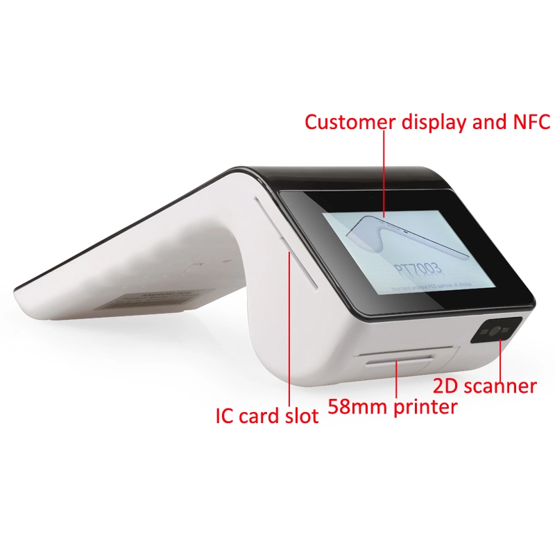 Handheld New Retail POS Devices Barcode Scanner NFC Reader with Receipt Printer