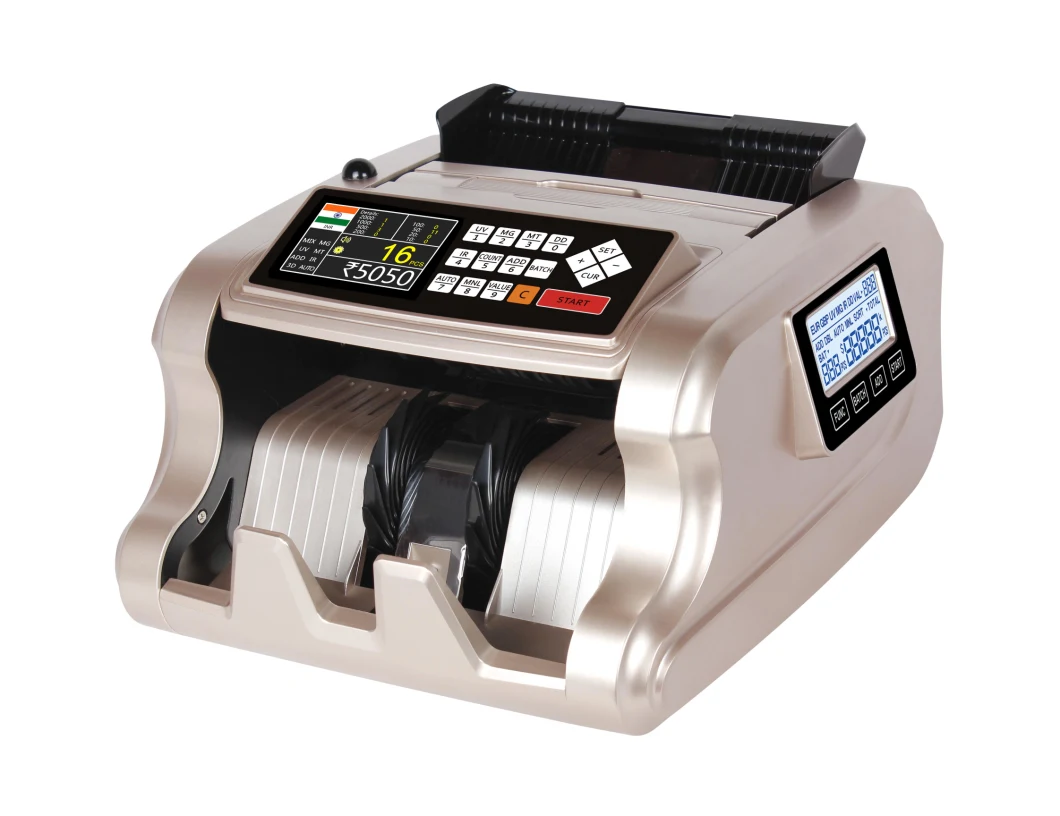 6700t Golden Bill Counter, Indian Rupee Detector and Counter, Banknote Money Counter, Currency Counter, Note Counter