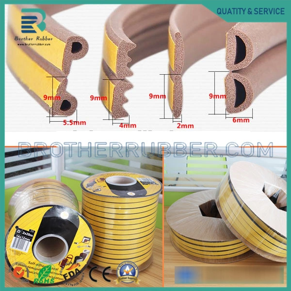 Door and Window Seal Strip EPDM 3m Self Adhesive EPDM Rubber Seal Strip