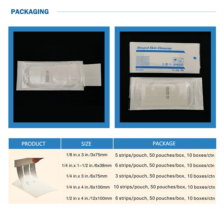 Factory Direct Supply Disposable Sterile Adhesive Surgical Wound Closure Strips