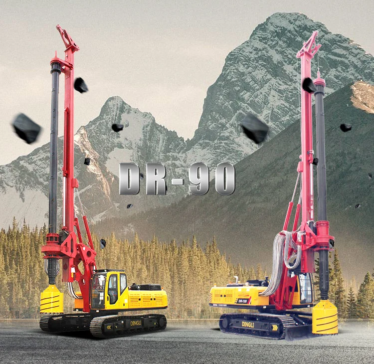 Pile and Electric Ground Screw Pile Driver Drilling Dr-90 Crawler Pile Driver Rig Machine